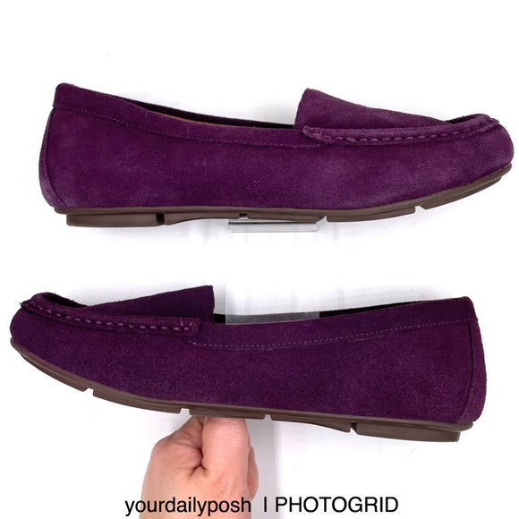 Purple suede Vionic Debbie moc loafer flats women’s US size 7 - Picture 1 of 14